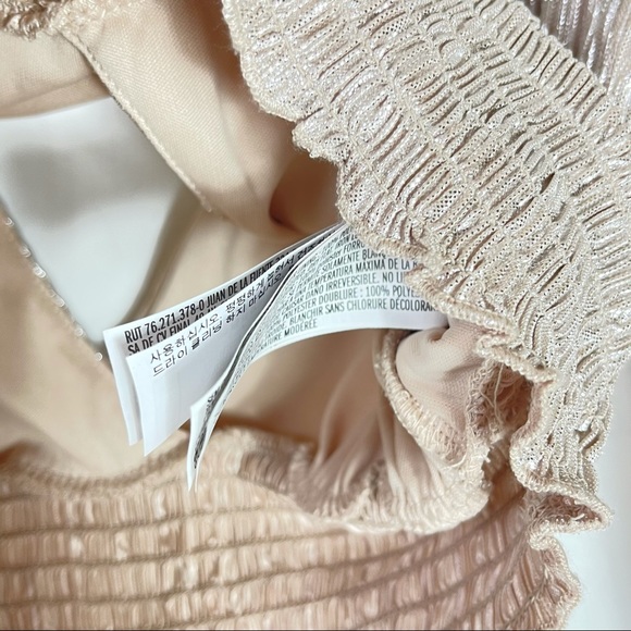 Forever 21 Metallic Crop Top Deep V-Neck Plunge Mock Wrap - Picture 8 of 9